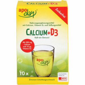 APODAY Calcium+D3 Zitrone-Limette zuckerfrei Pulv. 50 g