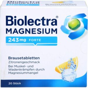 BIOLECTRA Magnesium 243 mg forte Zitrone Br.-Tabl. 20 St.