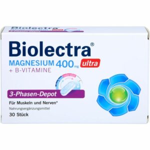 BIOLECTRA Magnesium 400 mg ultra 3-Phasen-Depot 30 St.
