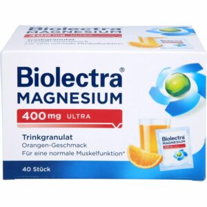 BIOLECTRA Magnesium 400 mg ultra Trinkgran.Orange 40 St.