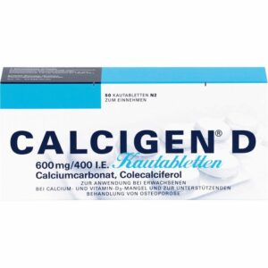 CALCIGEN D 600 mg/400 I.E. Kautabletten 50 St.