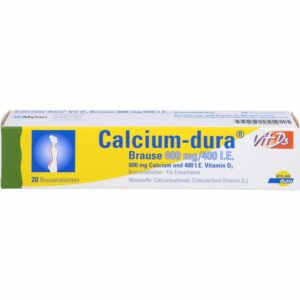 CALCIUM DURA Vit D3 Brause 600 mg/400 I.E. 20 St.