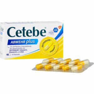 CETEBE ABWEHR plus Vitamin C+Vitamin D3+Zink Kaps. 30 St.