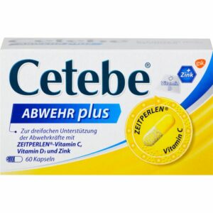 CETEBE ABWEHR plus Vitamin C+Vitamin D3+Zink Kaps. 60 St.
