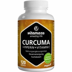 CURCUMA+PIPERIN+Vitamin C vegan Kapseln 120 St.