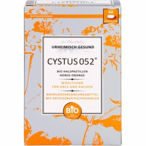 CYSTUS 052 Bio Halspastillen Honig Orange 66 St.