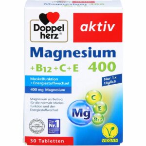 DOPPELHERZ Magnesium 400+B12+C+E Tabletten 30 St.
