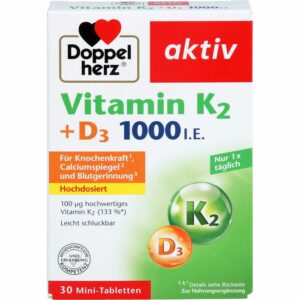 DOPPELHERZ Vitamin K2+D3 1000 I.E. Tabletten 30 St.