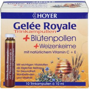 HOYER Gelee Royale+Blütenpollen+Weizenk.Trinkamp. 100 ml
