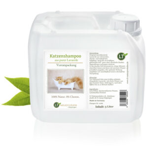 Katzenshampoo Vorratspackung | Bio | 3 Liter für Züchter, Groomer, Professionals | gegen Juckreiz | hypoallergen | mit original marokkanischer Lavaerde