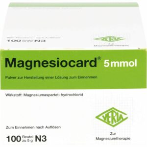 MAGNESIOCARD 5 mmol Plv.z.Her.e.Lsg.z.Einnehmen 100 St.