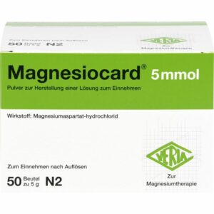 MAGNESIOCARD 5 mmol Plv.z.Her.e.Lsg.z.Einnehmen 50 St.