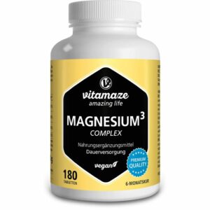 MAGNESIUM 350 mg Komplex Citrat/Oxid/Carbon.vegan 180 St.