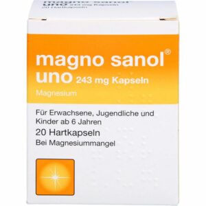 MAGNO SANOL uno 243 mg Kapseln 20 St.