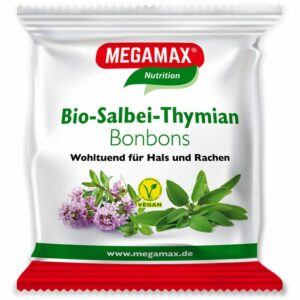 MEGAMAX Bio Salbei-Thymian Bonbons 85 g