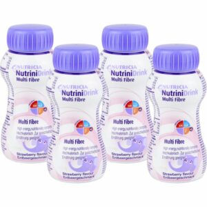 NUTRINIDRINK MultiFibre Erdbeergeschmack 200 ml