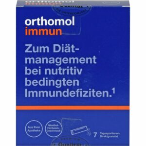 ORTHOMOL Immun Direktgranulat Himbeer/Menthol 7 St.