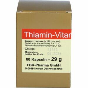 THIAMIN Kapseln Vitamin B1 60 St.
