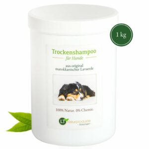 Trockenshampoo für Hunde - mit original marokkanischer Lavaerde | Vegan und Bio | zur chemiefreien Fellpflege | 1 kg