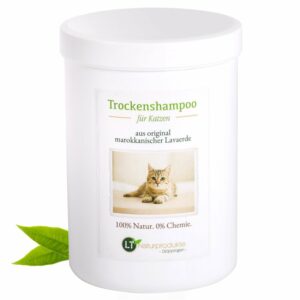 Trockenshampoo für Katzen - mit original marokkanischer Lavaerde | Vegan und Bio | zur chemiefreien Fellpflege | 1 kg
