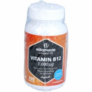 VITAMIN B12 1000 μg hochdosiert vegan Tabletten 360 St.