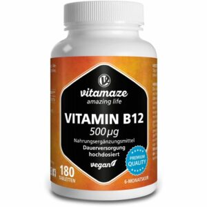 VITAMIN B12 500 μg hochdosiert vegan Tabletten 180 St.