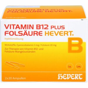 VITAMIN B12 PLUS Folsäure Hevert a 2 ml Ampullen 40 St.