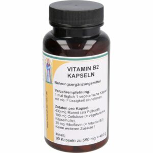 VITAMIN B2 20 mg Riboflavin Kapseln 90 St.