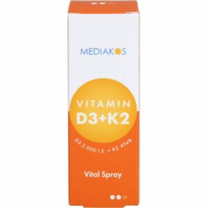 VITAMIN D3+K2 2000 I.E. 40 μg Mediakos Vital Spray 20 ml