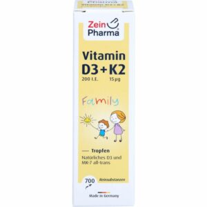 VITAMIN D3+K2 MK-7 all trans Family Tropf.z.Einn. 20 ml