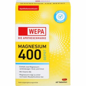 WEPA Magnesium 400 DEPOT+B6 Tabletten 60 St.