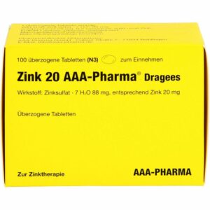 ZINK 20 AAA-Pharma Dragees 100 St.