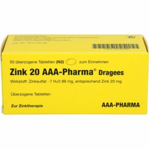 ZINK 20 AAA-Pharma Dragees 50 St.