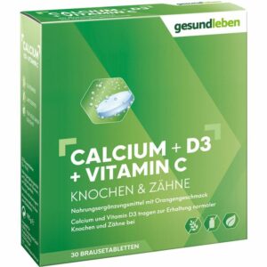 GESUND LEBEN Calcium 800 mg+D3+Vitamin C Br.-Tabl. 30 St.